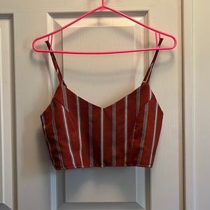 Stripped, v neck top